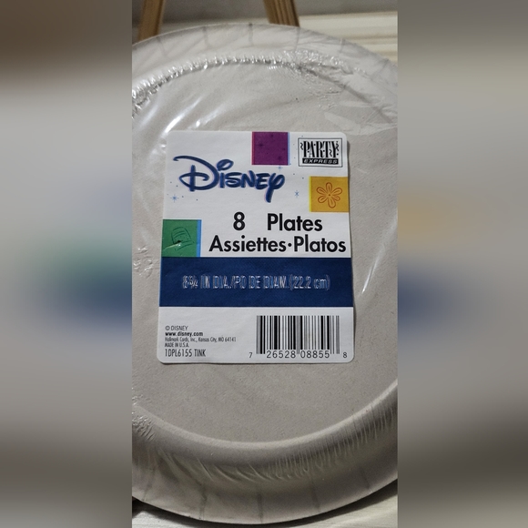 Bicycle Disney Tinkerbell Cards, Paperback Plates, Patch & Glitter Stickers Lot - Picture 8 of 10